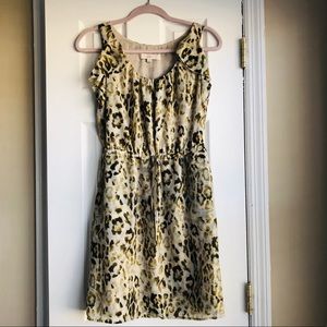 Green cheetah print dress from Loft size 2